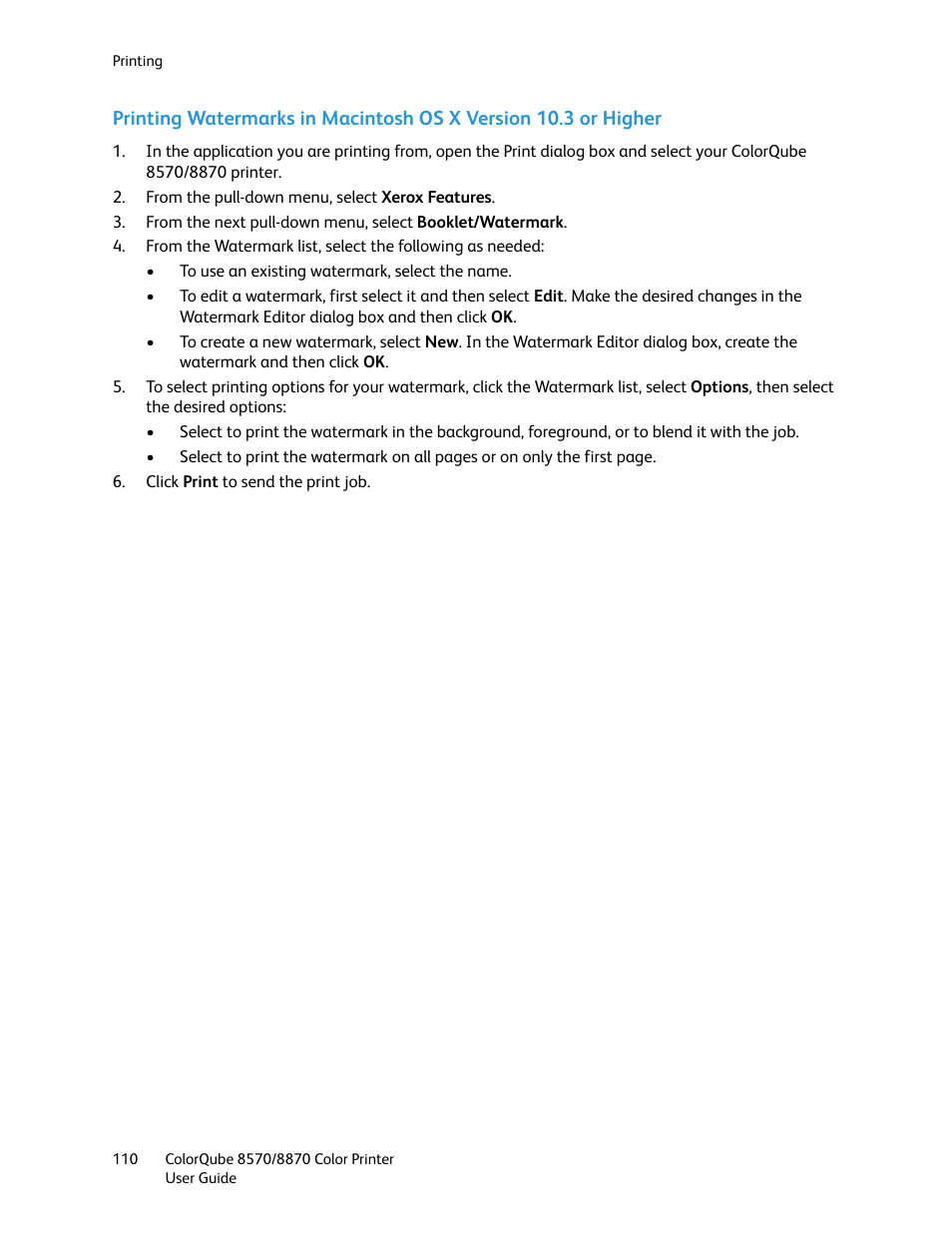 Xerox COLORQUBE 8870 User Manual | Page 110 / 200