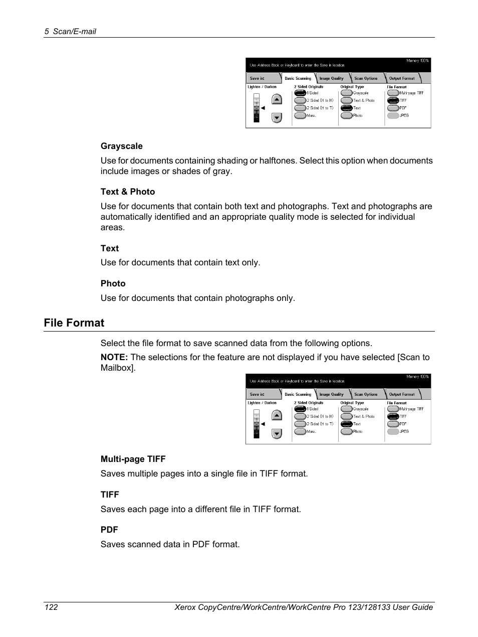 File format | Xerox 604P18057 User Manual | Page 122 / 364