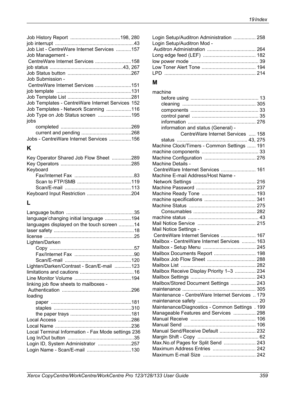 Xerox 604P18057 User Manual | Page 359 / 364