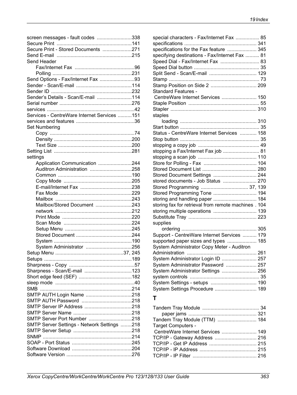 Xerox 604P18057 User Manual | Page 363 / 364