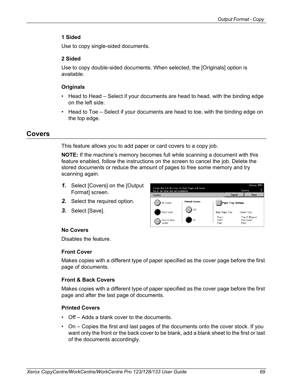 Covers | Xerox 604P18057 User Manual | Page 69 / 364