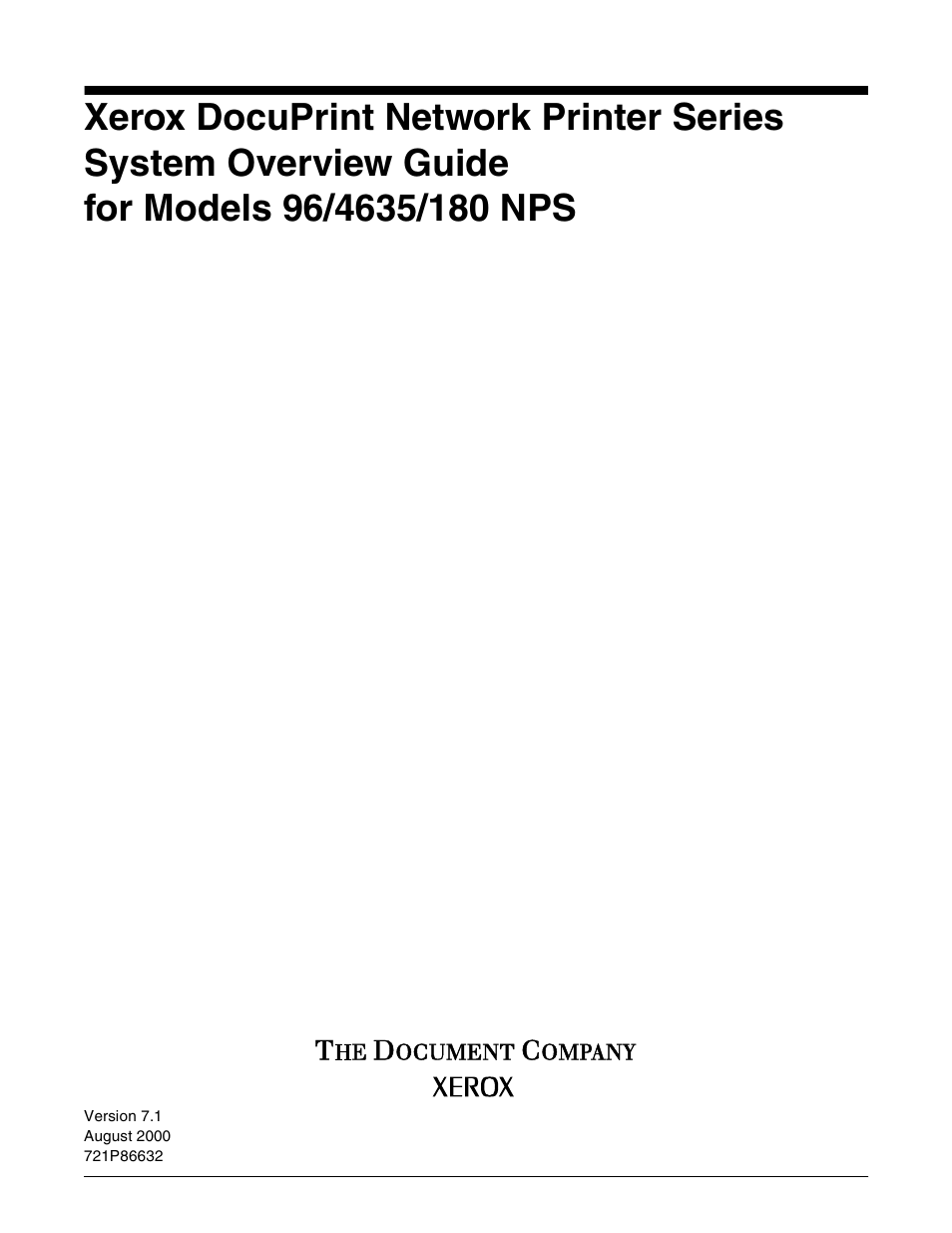 Xerox 4635 User Manual | 70 pages