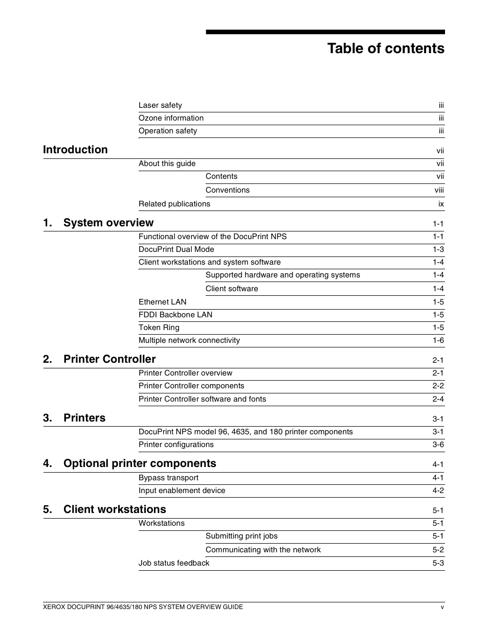 Xerox 4635 User Manual | Page 5 / 70