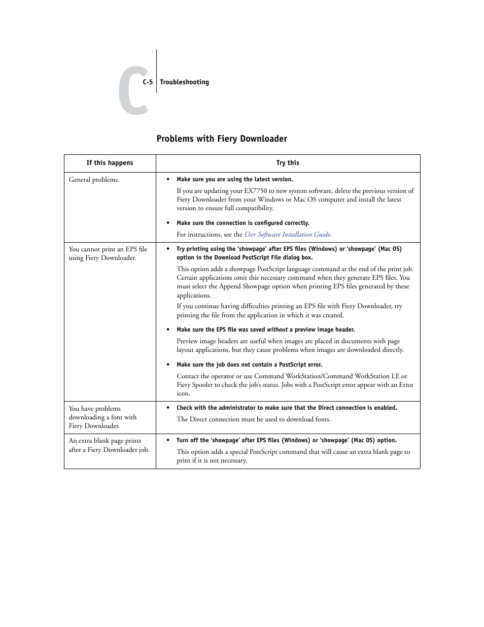 Problems with fiery downloader | Xerox EX7750 User Manual | Page 127 / 132