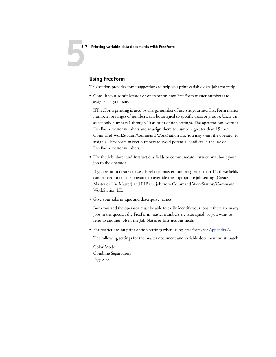 Using freeform | Xerox EX7750 User Manual | Page 77 / 132