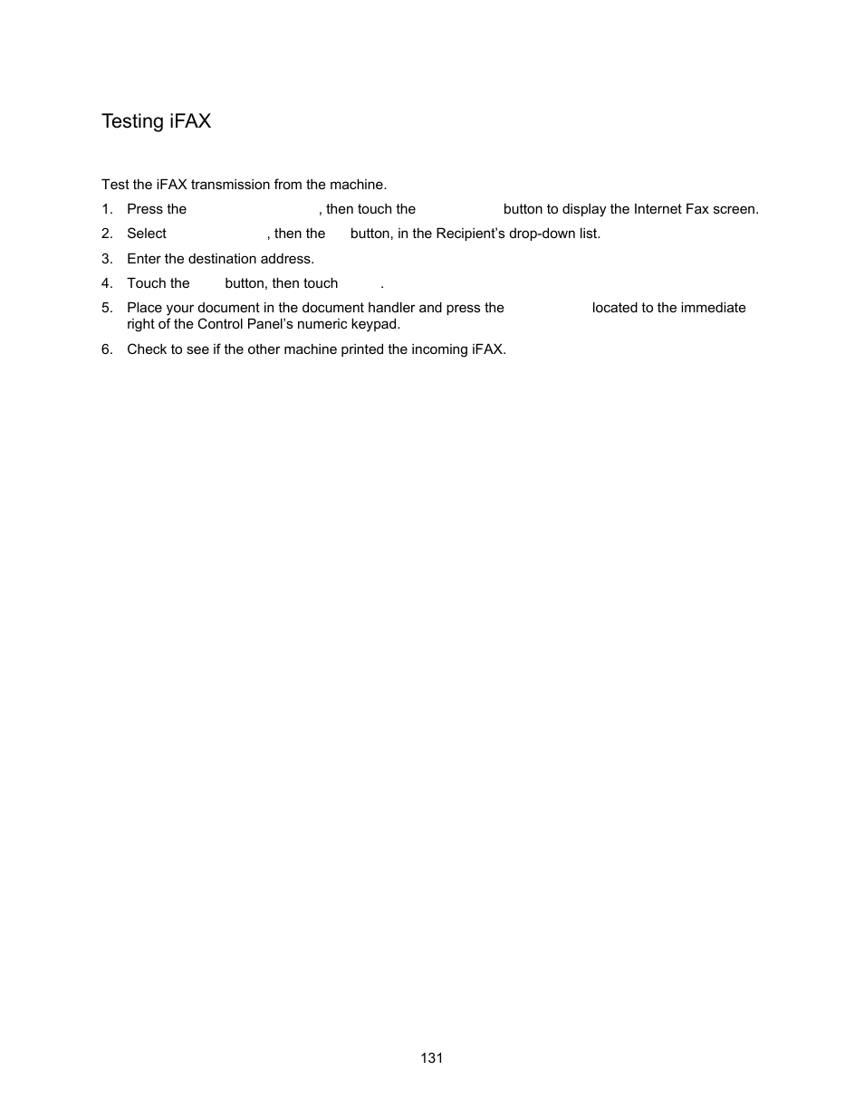 Testing ifax | Xerox 7245 User Manual | Page 131 / 300