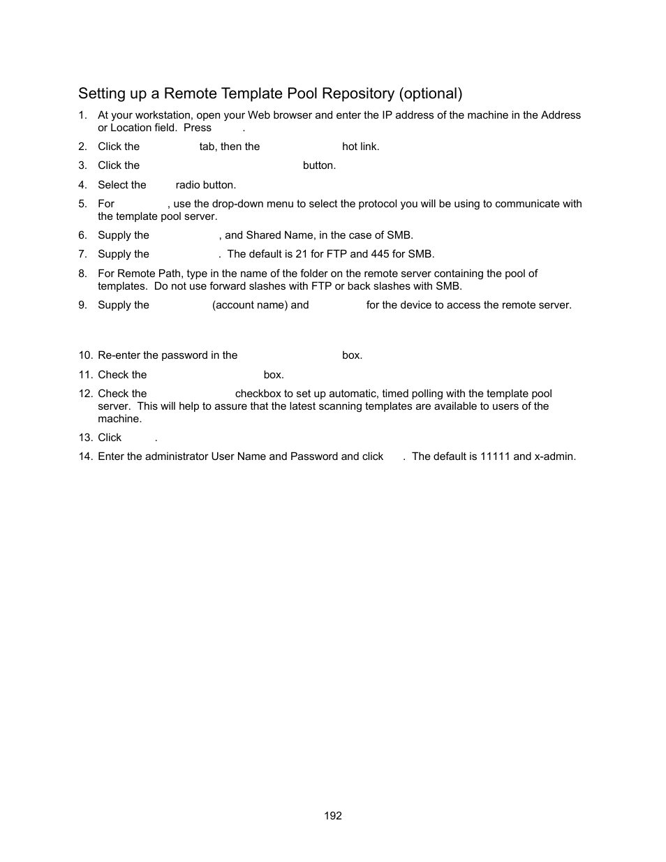 Xerox 7245 User Manual | Page 192 / 300