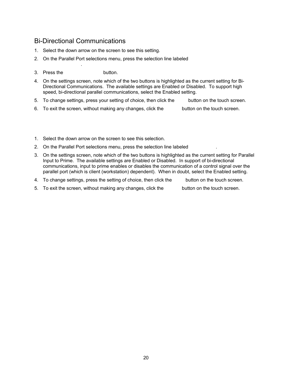 Bi-directional communications, Input to prime | Xerox 7245 User Manual | Page 20 / 300