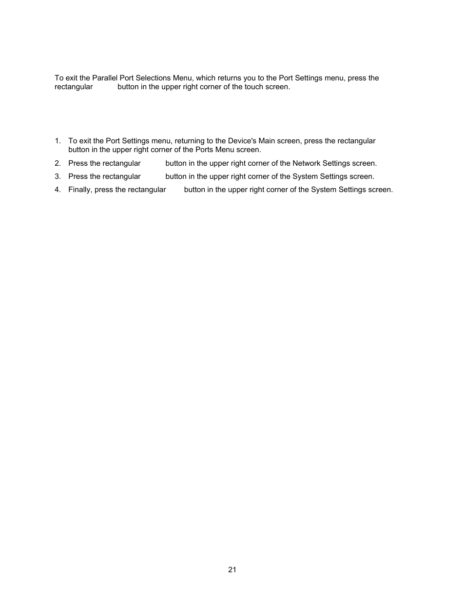 Exiting the parallel port selections menu | Xerox 7245 User Manual | Page 21 / 300