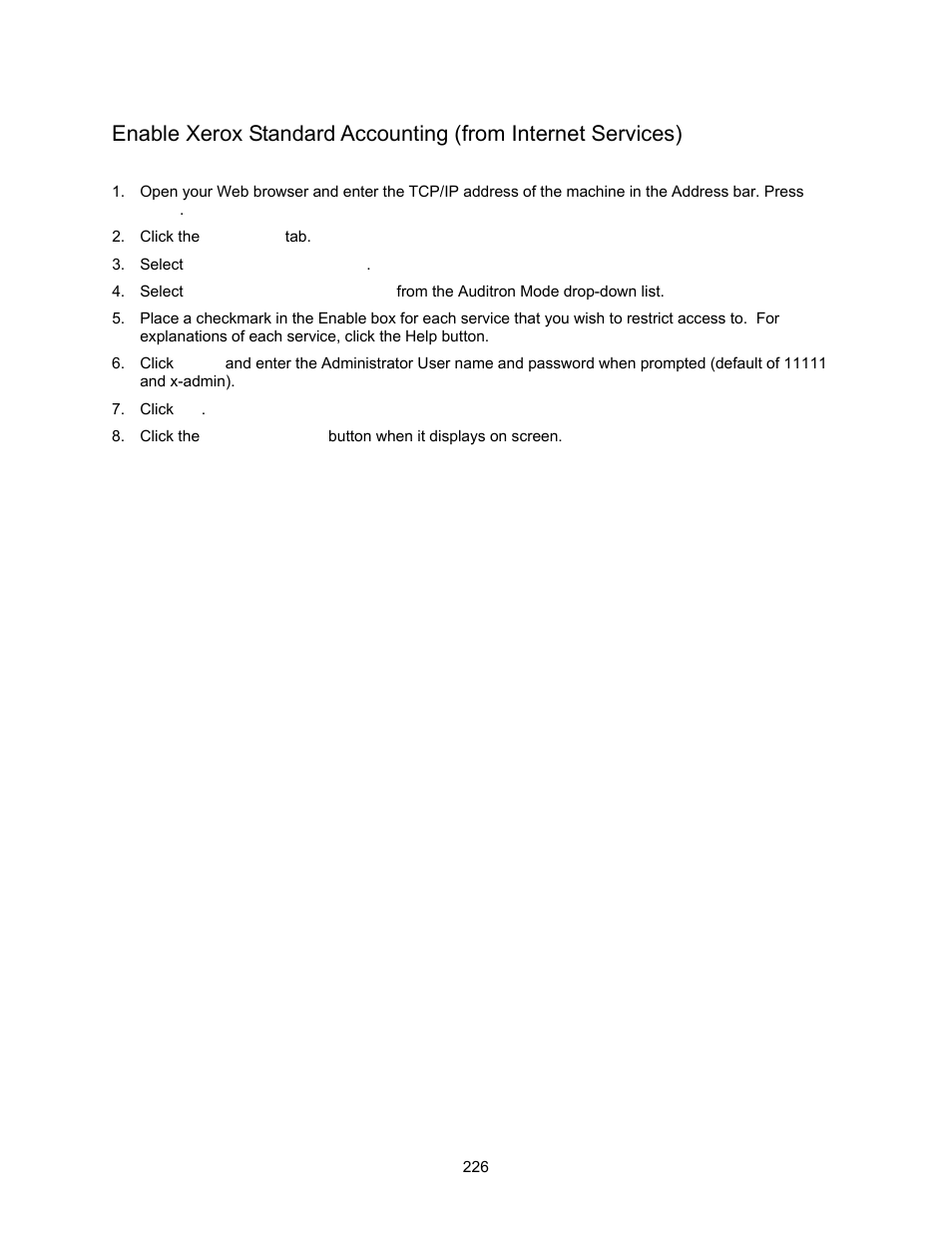 Xerox 7245 User Manual | Page 226 / 300