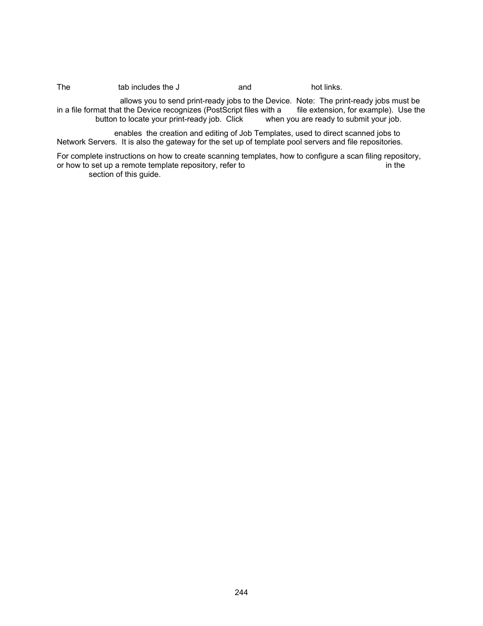 Print / scan tab | Xerox 7245 User Manual | Page 244 / 300