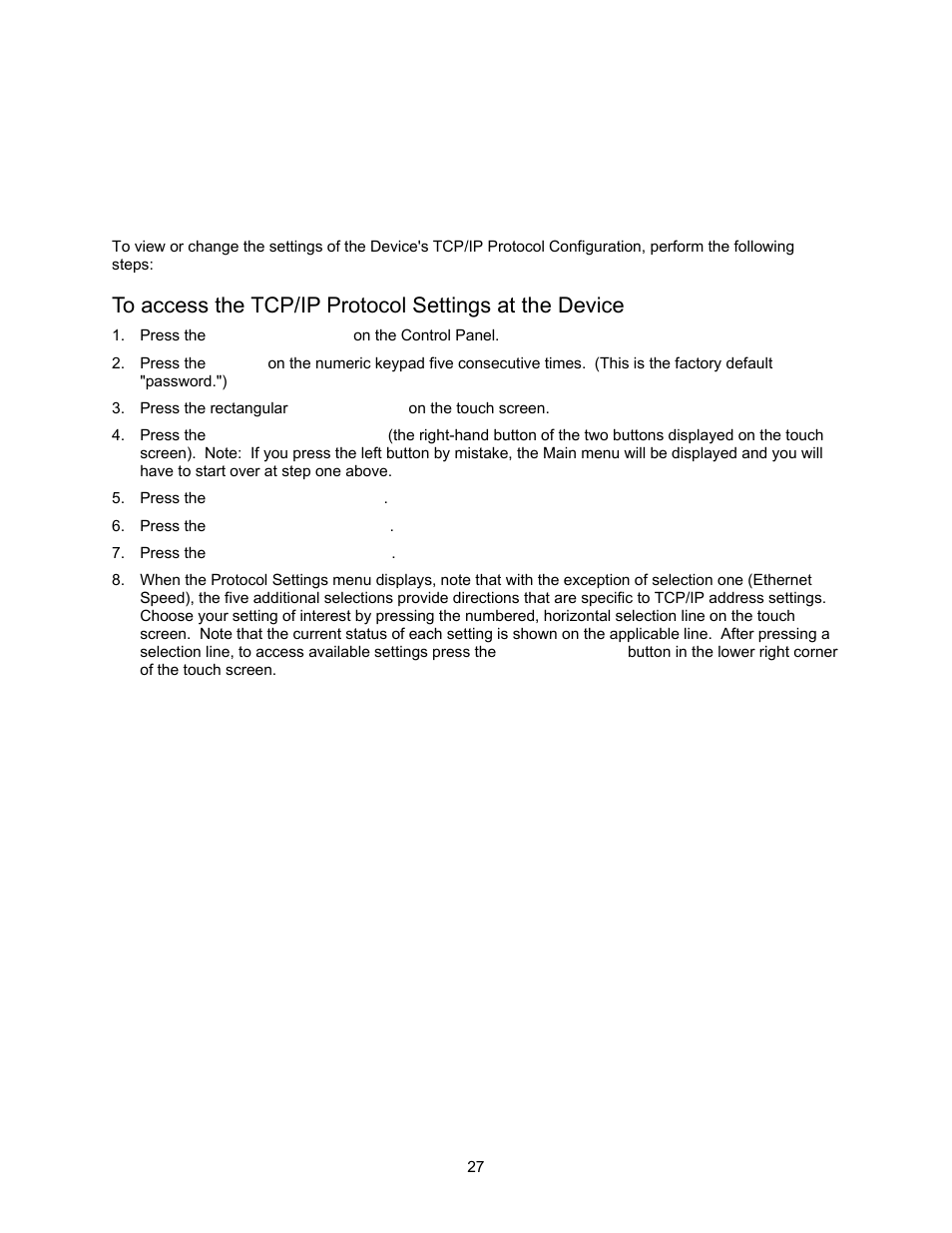 Nos selection, Tcp/ip protocol configuration b1, Tcp/ip protocol configuration | Xerox 7245 User Manual | Page 27 / 300