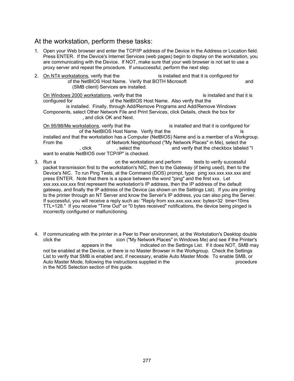 At the workstation, perform these tasks | Xerox 7245 User Manual | Page 277 / 300