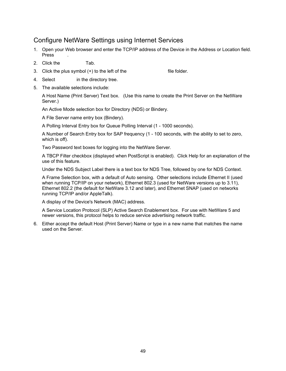 Configure netware settings using internet services | Xerox 7245 User Manual | Page 49 / 300