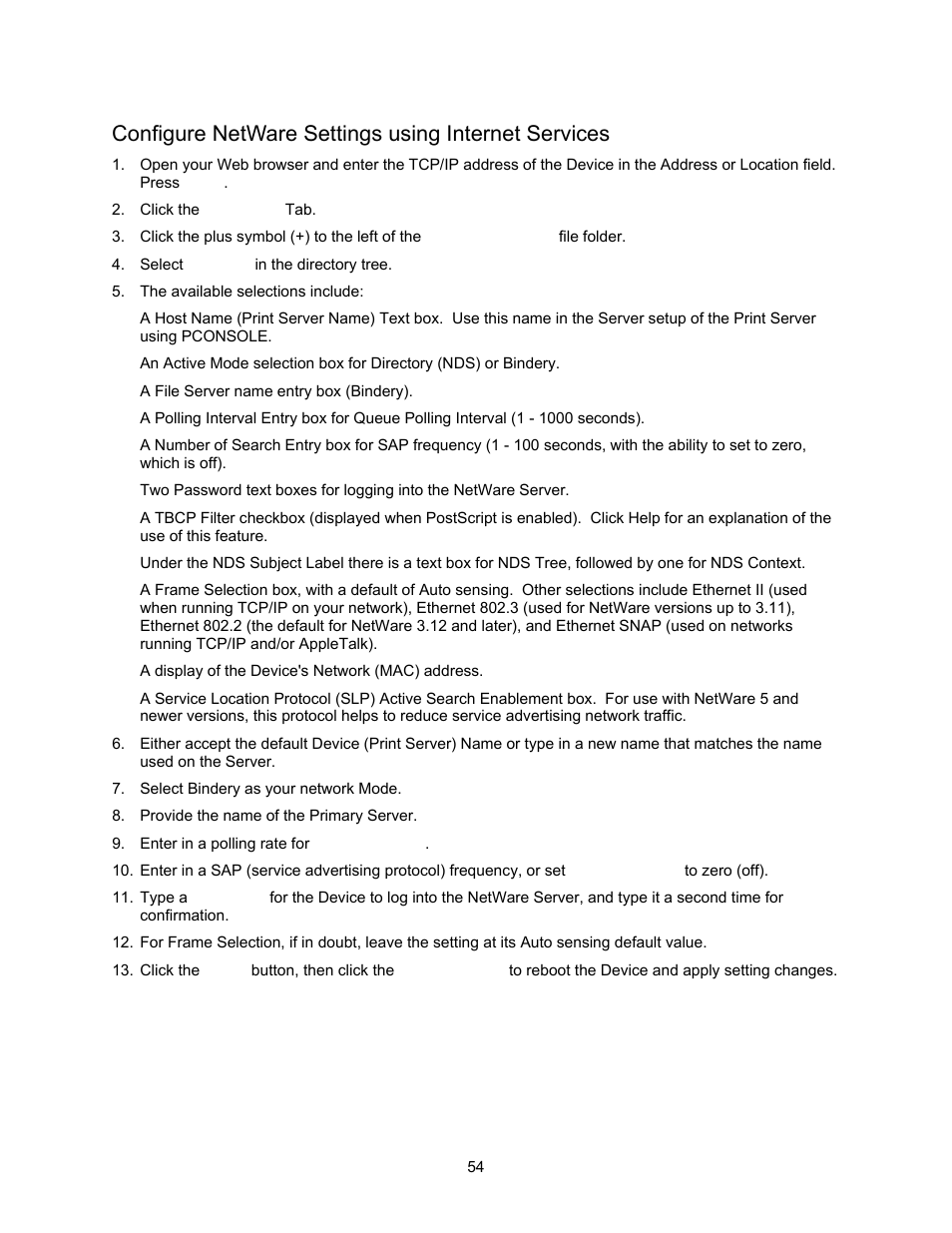 Configure netware settings using internet services | Xerox 7245 User Manual | Page 54 / 300