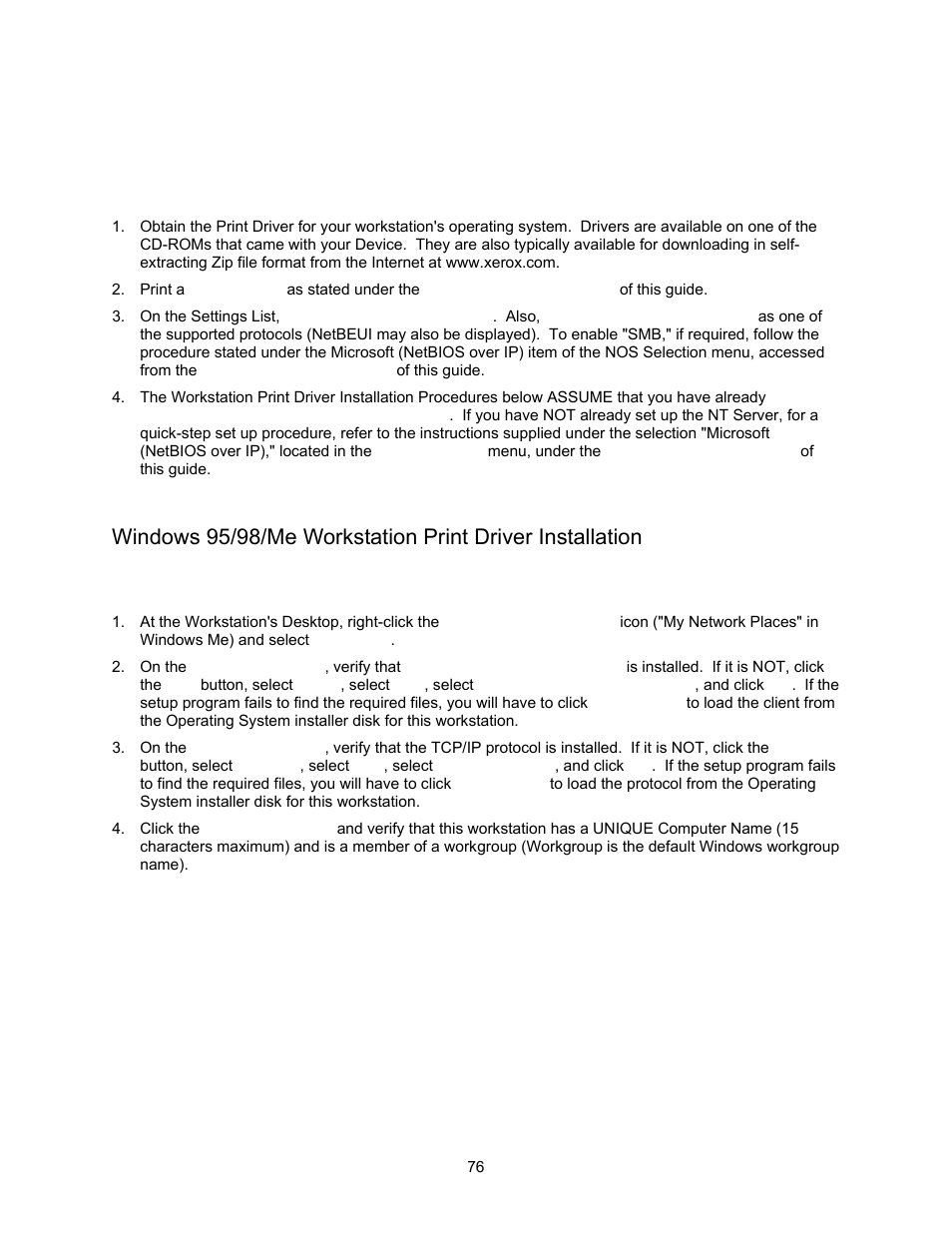 Netbios over ip client/server printing d4, Netbios over ip client/server printing | Xerox 7245 User Manual | Page 76 / 300