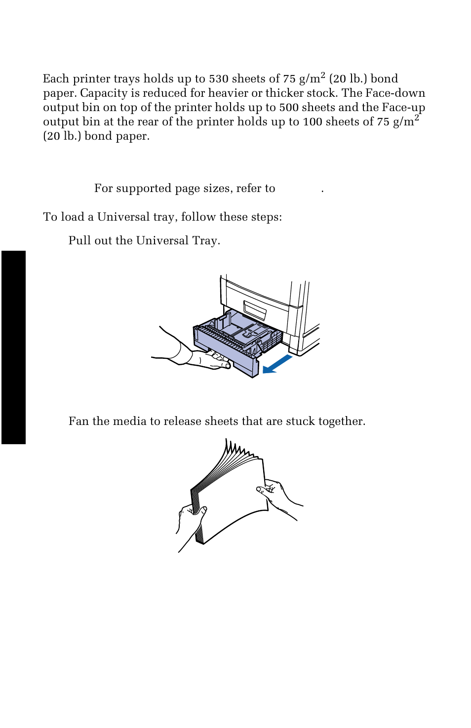 Universal tray loading (tray 1, 2, or 3) | Xerox 1235 User Manual | Page 38 / 88