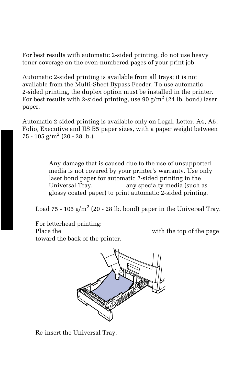Automatic 2-sided printing from the paper tray | Xerox 1235 User Manual | Page 52 / 88