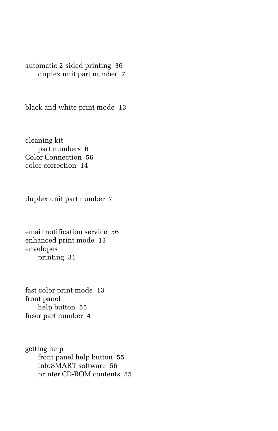 Index | Xerox 1235 User Manual | Page 83 / 88