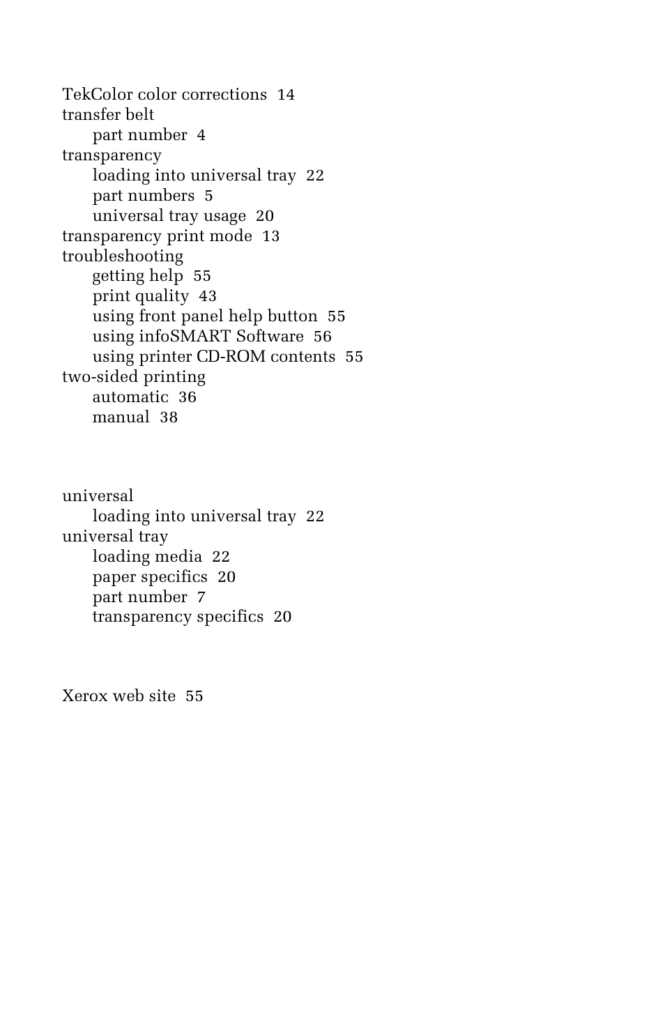 Xerox 1235 User Manual | Page 86 / 88