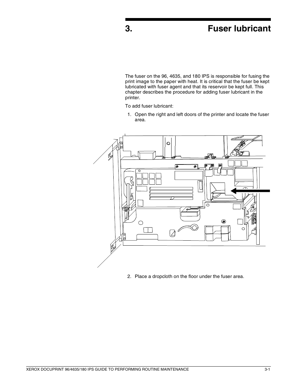 3fuser lubricant | Xerox 96/4635/180 IPS User Manual | Page 25 / 51