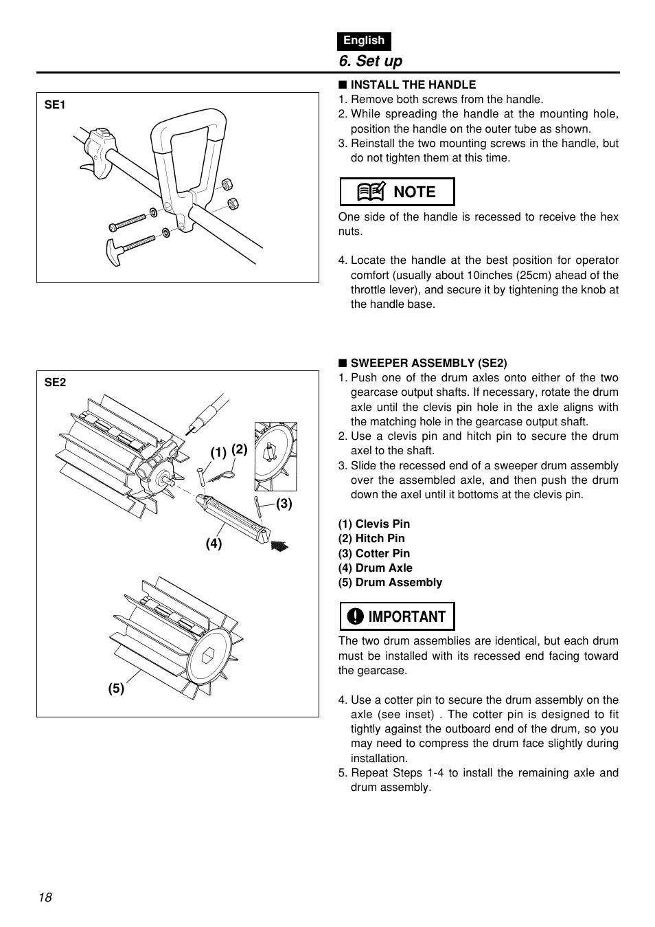 Set up | Zenoah RMSZ2601-CA User Manual | Page 18 / 64