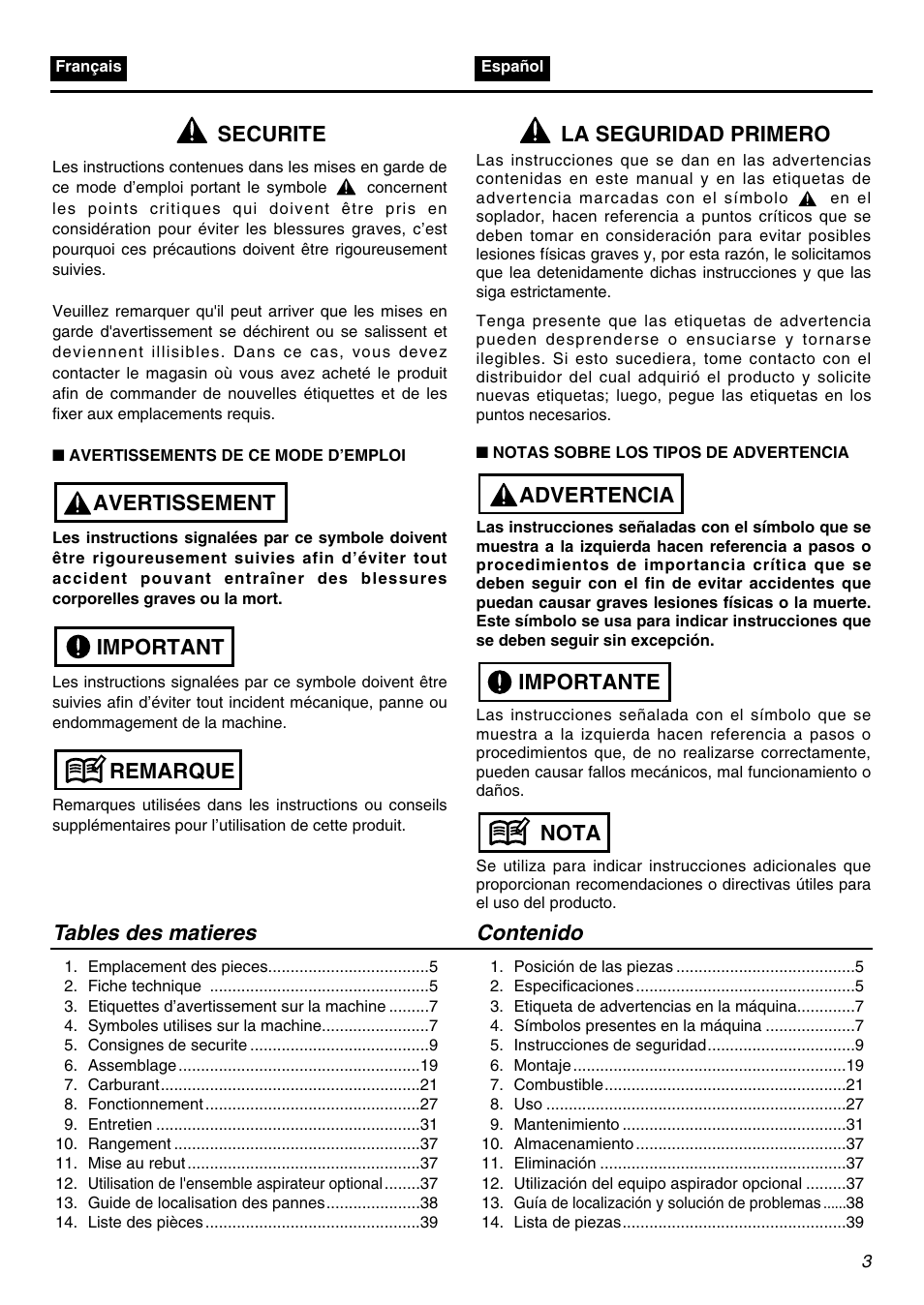 Zenoah HBZ2601-CA User Manual | Page 3 / 52