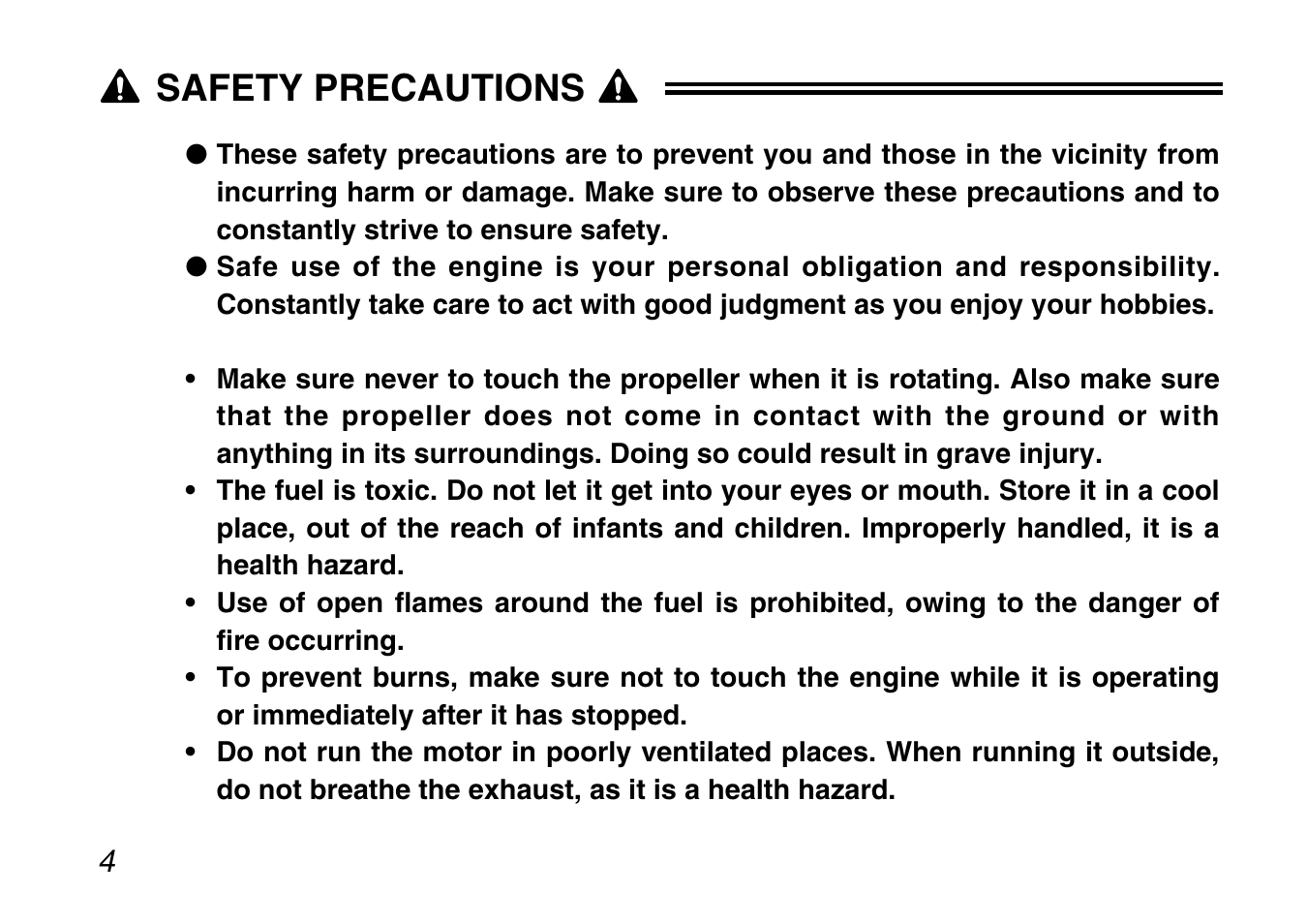 Safety precautions | Zenoah G200PU User Manual | Page 4 / 20