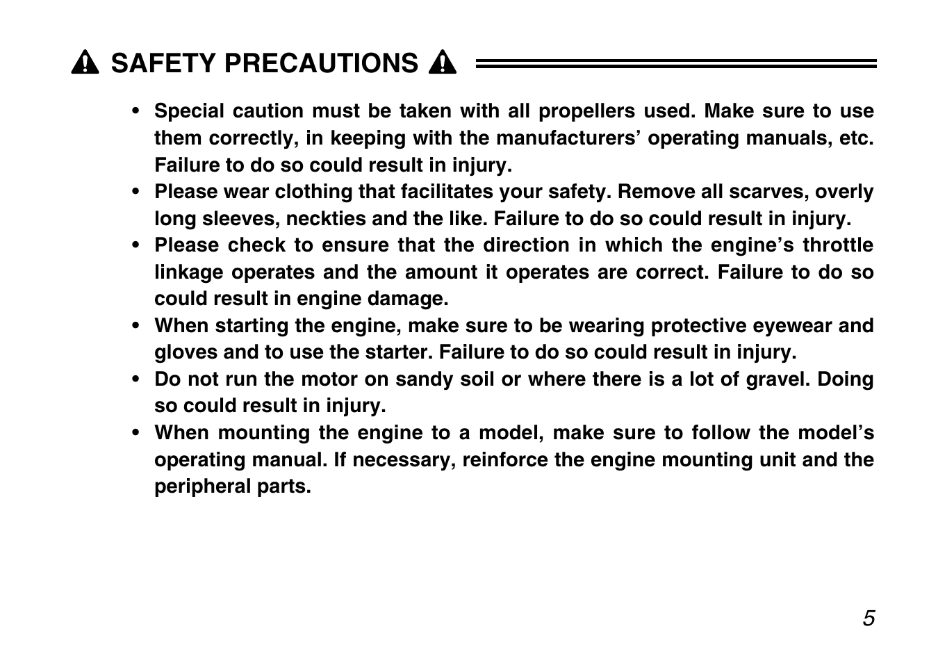 Safety precautions | Zenoah G200PU User Manual | Page 5 / 20