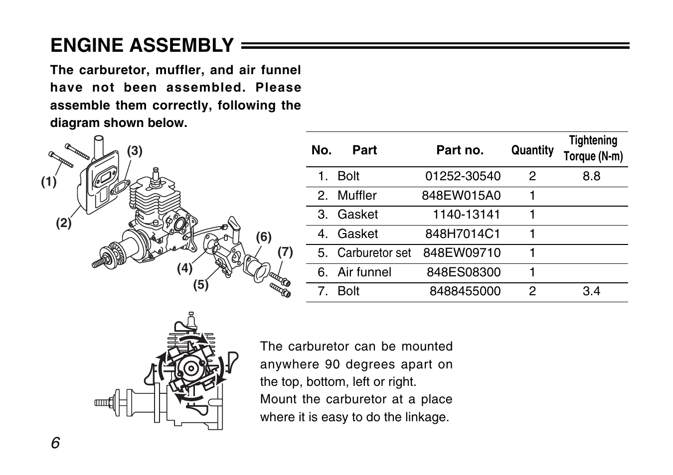 Engine assembly | Zenoah G200PU User Manual | Page 6 / 20