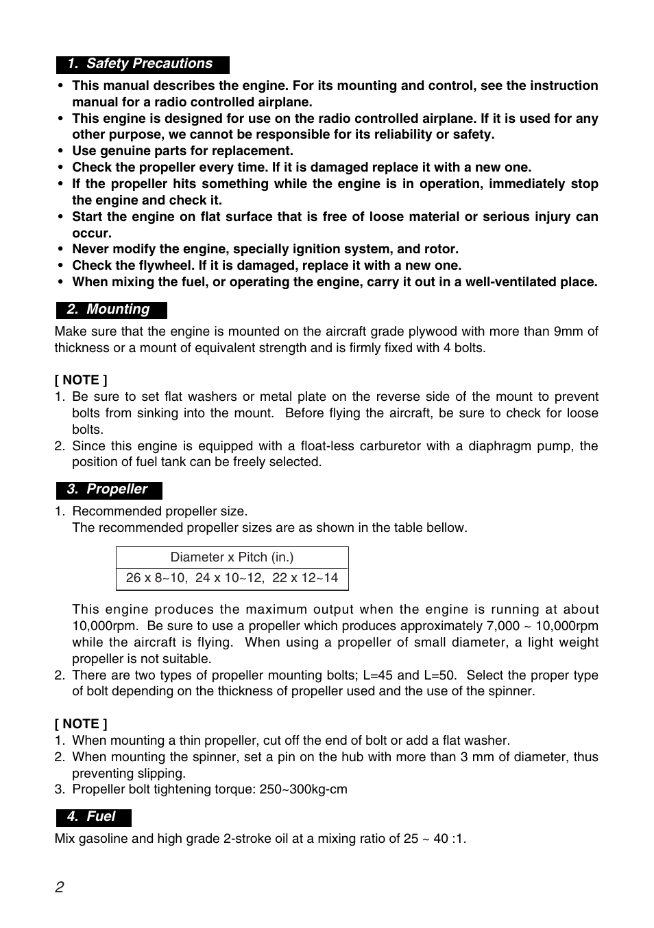 Zenoah G800BPU-1 User Manual | Page 2 / 8