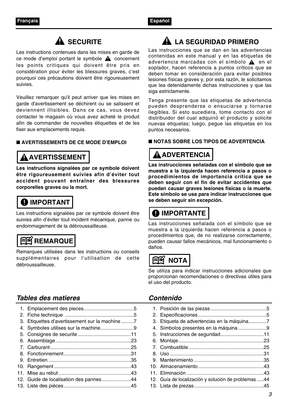 Zenoah EBZ5100-CA User Manual | Page 3 / 60