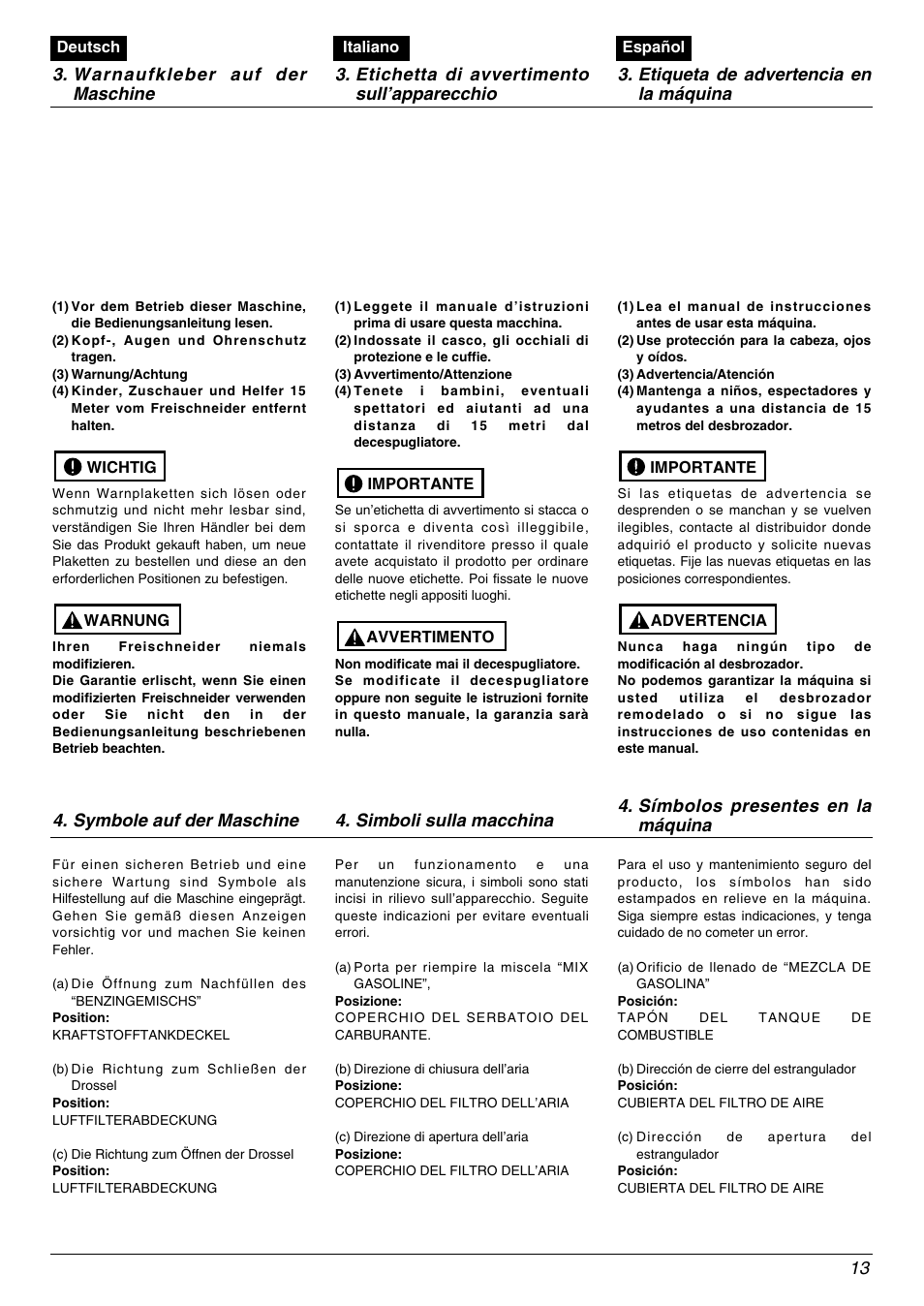 Zenoah BK4500FL User Manual | Page 13 / 62