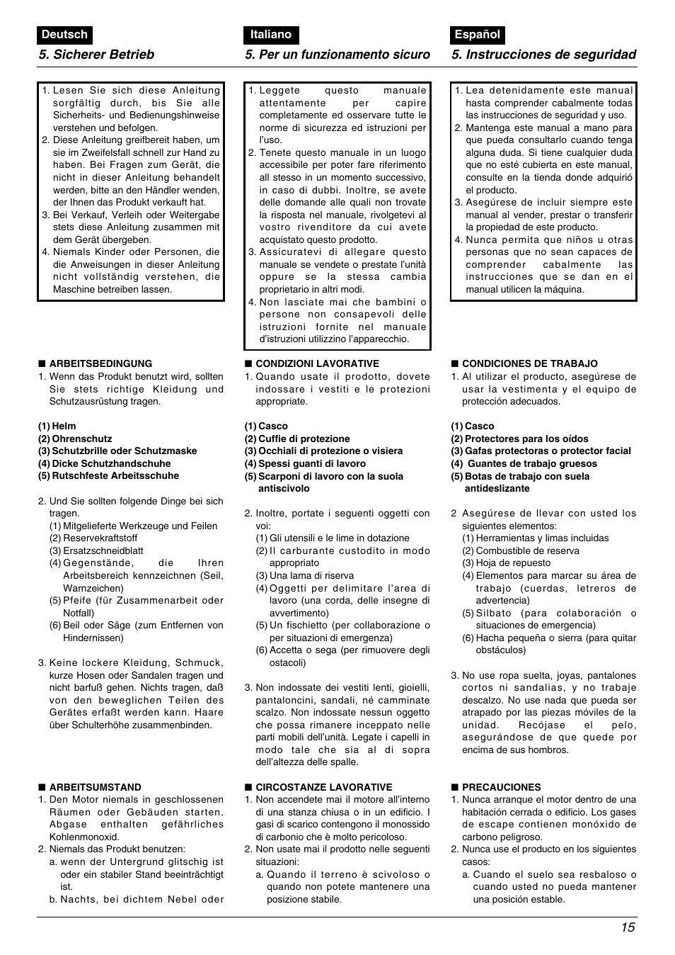 Zenoah BK4500FL User Manual | Page 15 / 62