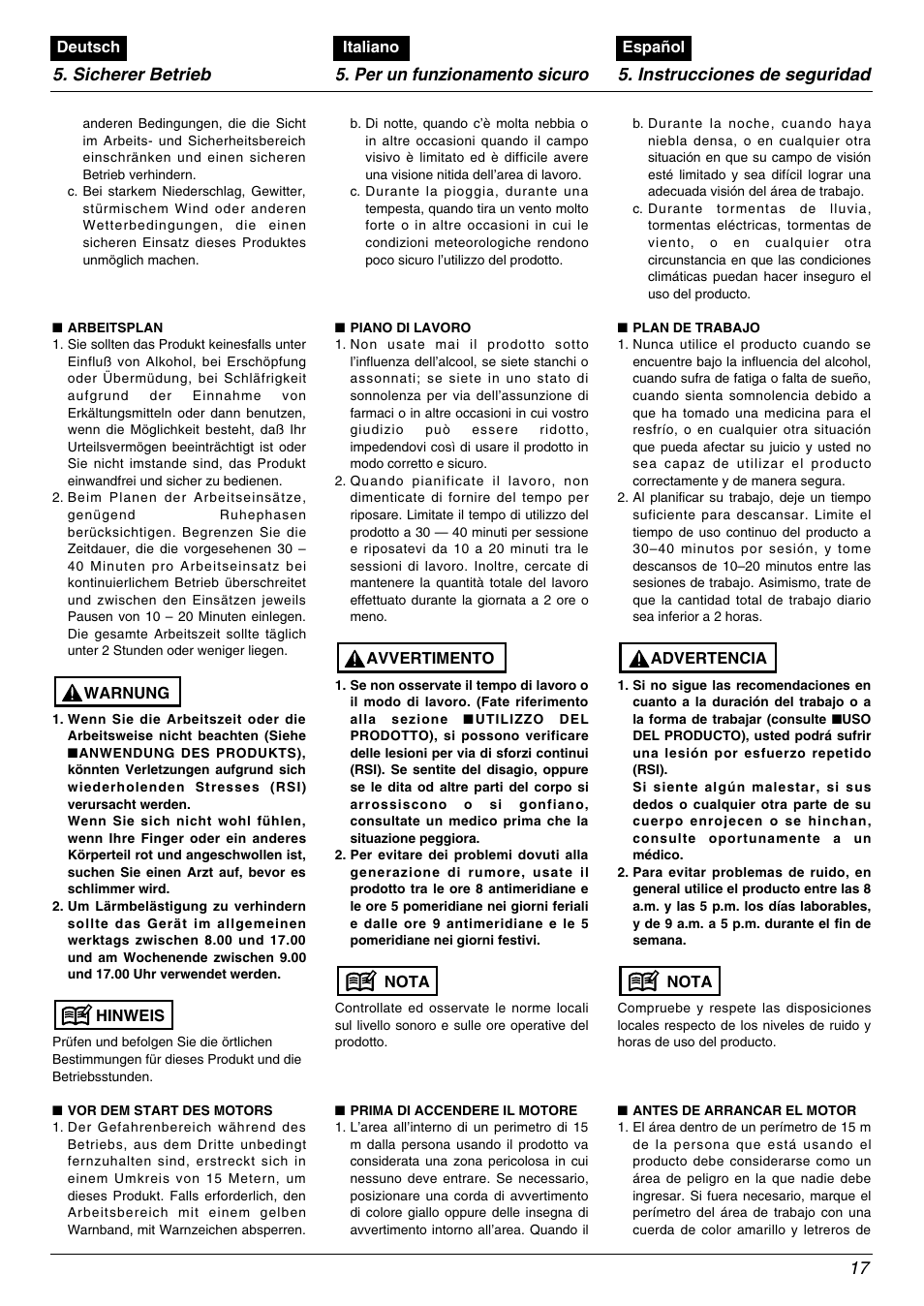 Zenoah BK4500FL User Manual | Page 17 / 62