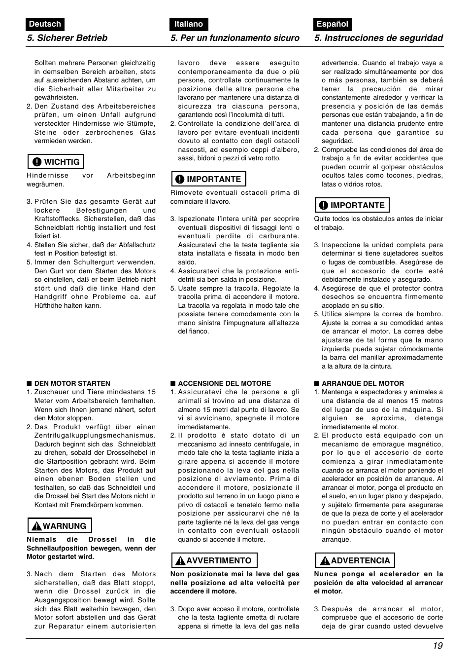 Zenoah BK4500FL User Manual | Page 19 / 62