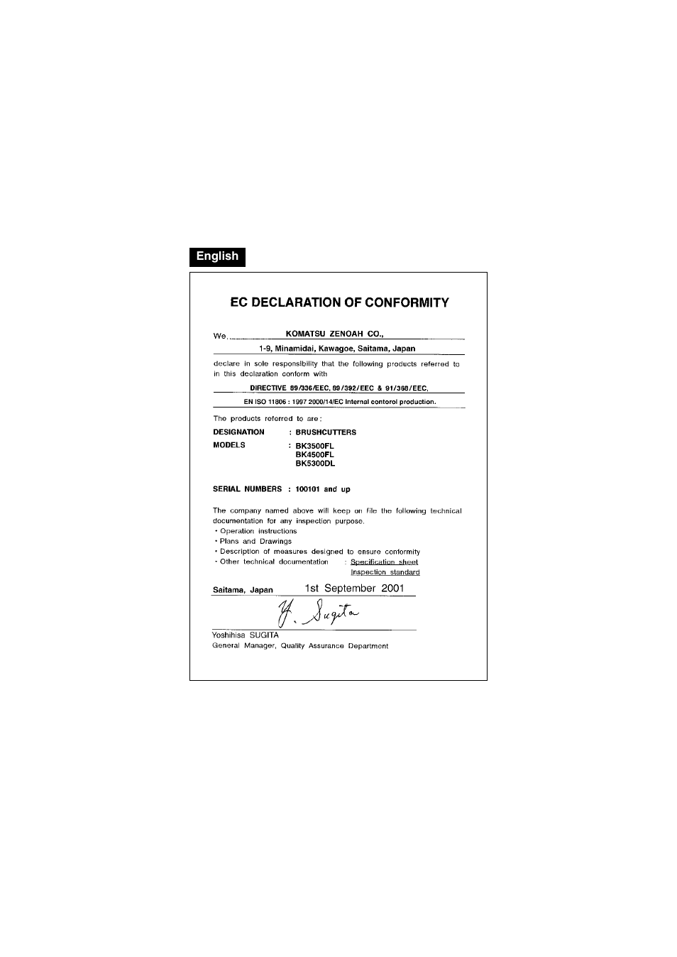 Zenoah BK4500FL User Manual | Page 2 / 62