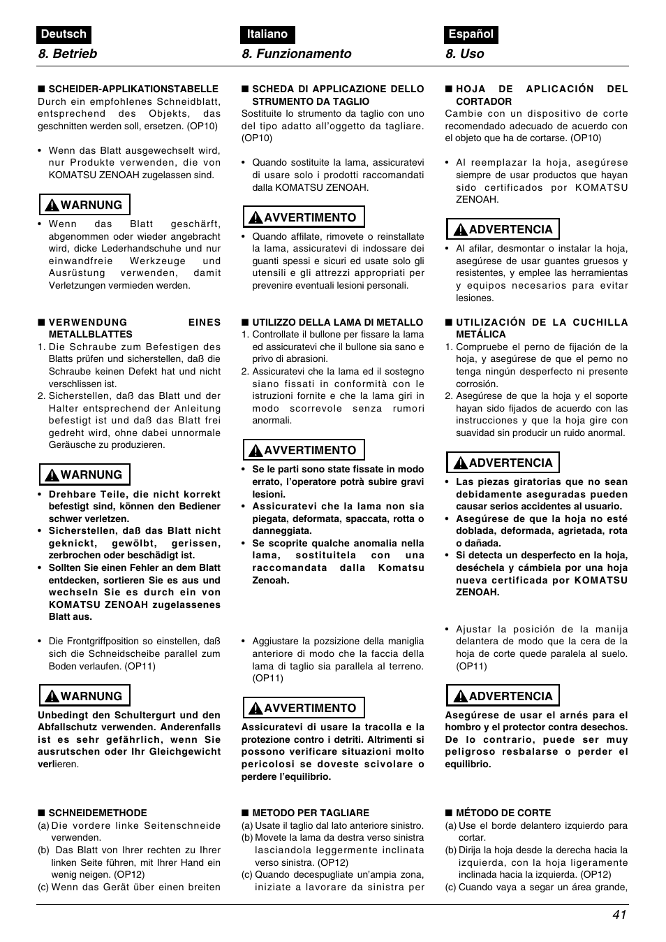 Zenoah BK4500FL User Manual | Page 41 / 62