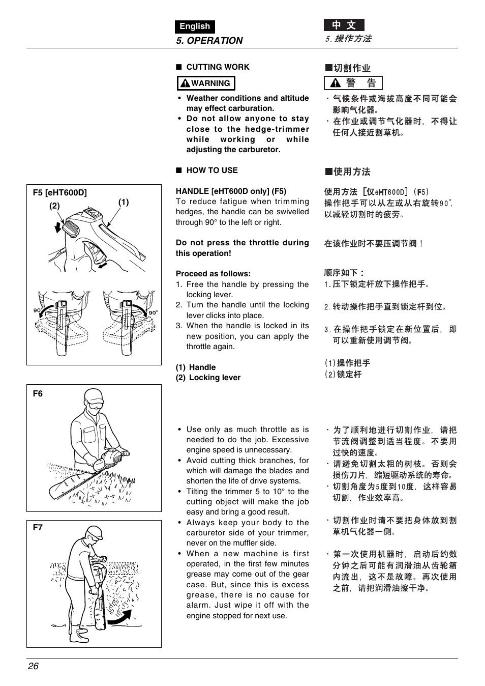 Zenoah eHT600D User Manual | Page 26 / 40