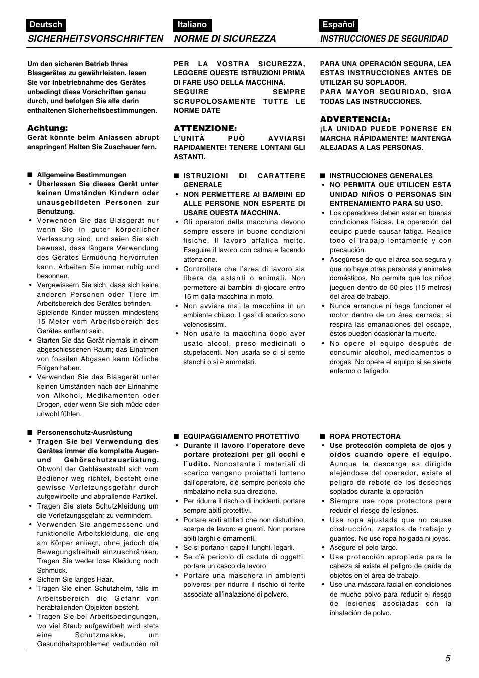 Zenoah HB2311EZ User Manual | Page 5 / 20