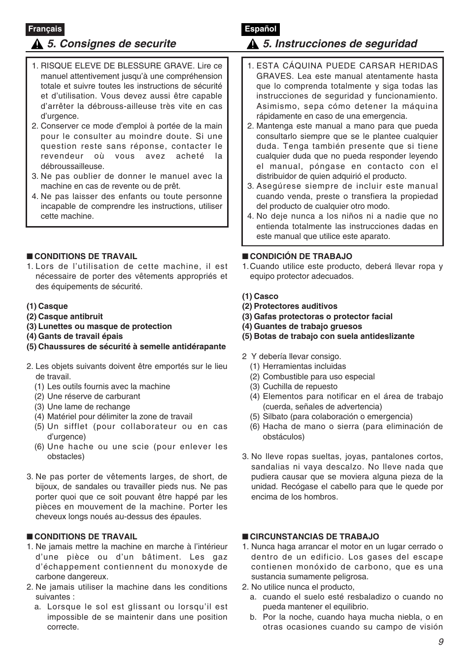 Zenoah HTZ2401L  EU User Manual | Page 9 / 56