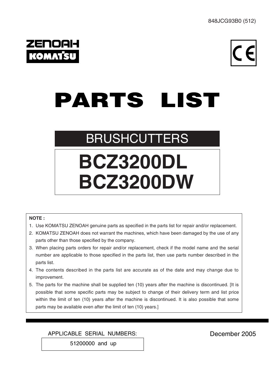 Zenoah BCZ3200DL User Manual | 8 pages