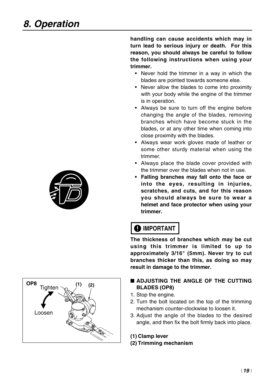 Operation | Zenoah SRTZ2500 User Manual | Page 19 / 32