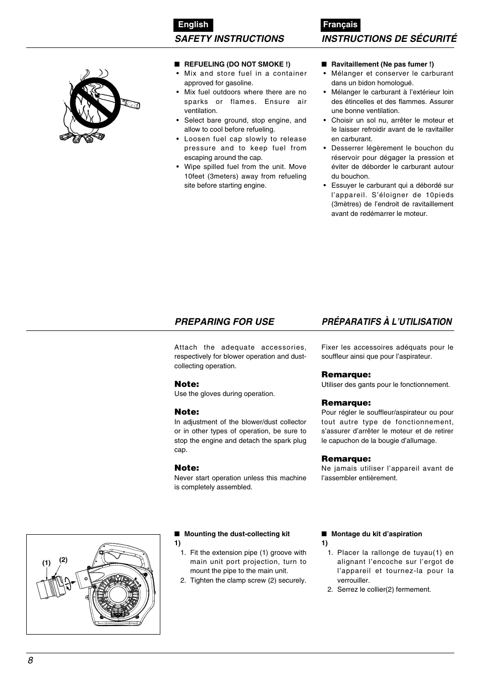 Zenoah HB2301EZ User Manual | Page 8 / 20