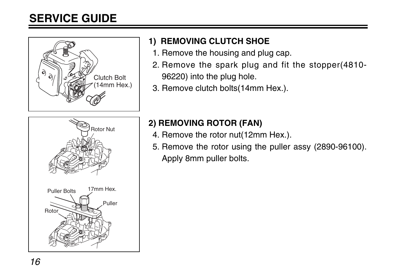 Service guide | Zenoah G240RC User Manual | Page 16 / 32