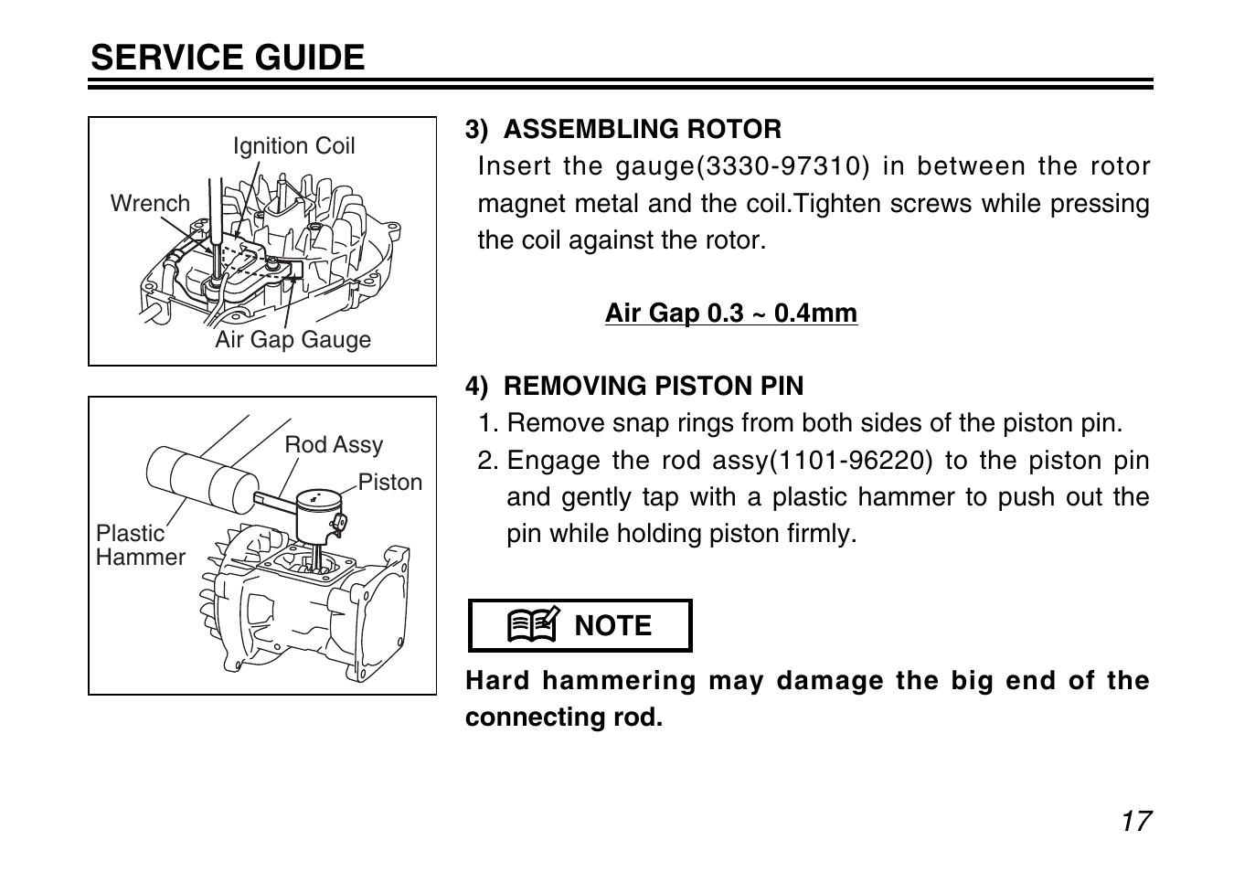 Service guide | Zenoah G240RC User Manual | Page 17 / 32