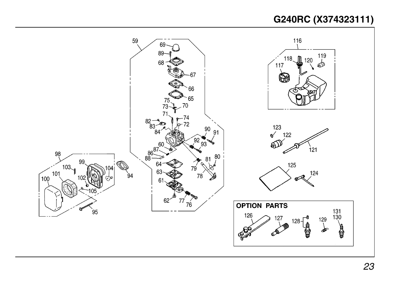 Zenoah G240RC User Manual | Page 23 / 32