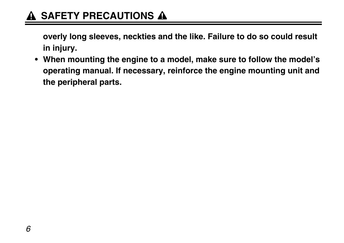 Safety precautions | Zenoah G240RC User Manual | Page 6 / 32