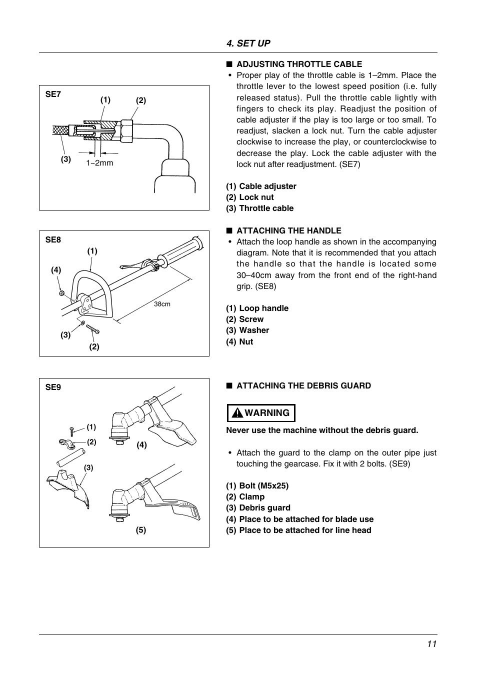 Zenoah BK3410FL User Manual | Page 11 / 20