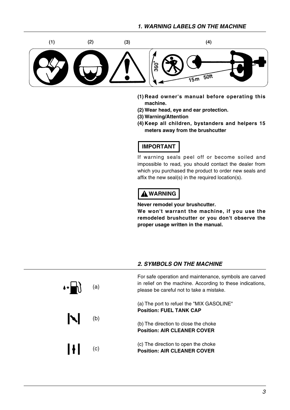 Zenoah BK3410FL User Manual | Page 3 / 20